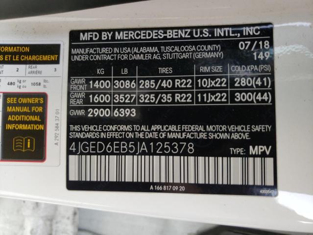 4JGED6EB5JA125378 Mercedes-Benz Gle Coupe 43 Amg
