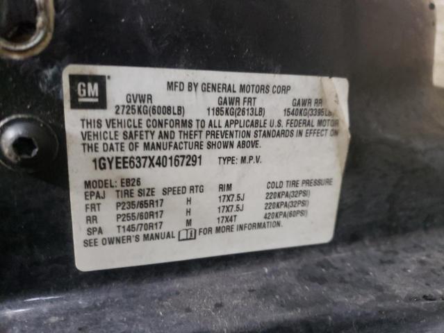 1GYEE637X40167291 Cadillac SRX