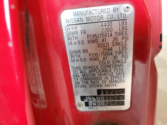 JN6ND16S3GW002502 Nissan D21 King Cab