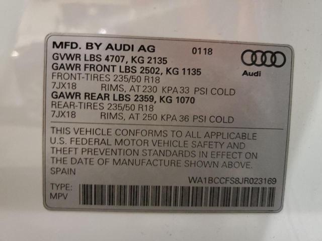 2018 AUDI Q3 PREMIUM - WA1BCCFS8JR023169