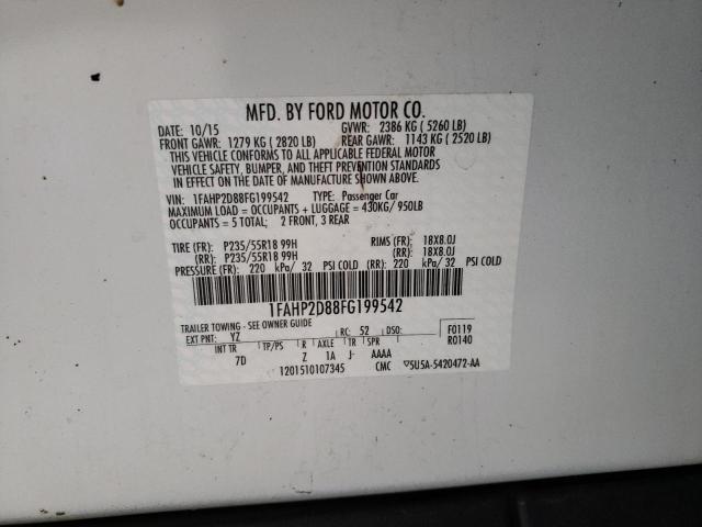 2015 FORD TAURUS SE - 1FAHP2D88FG199542