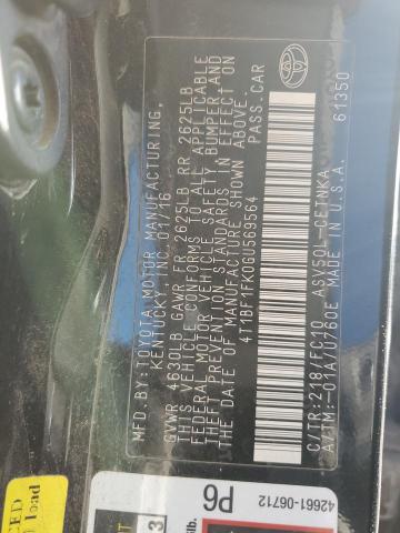 2016 TOYOTA CAMRY 4T1BF1FK0GU569564