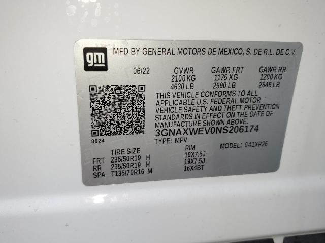 2022 CHEVROLET EQUINOX RS - 3GNAXWEV0NS206174