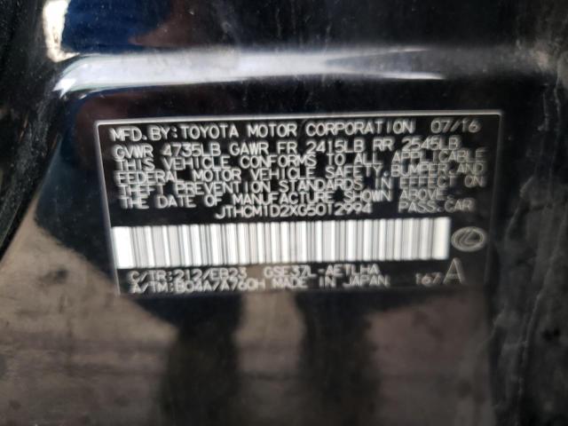 2016 LEXUS IS 300 JTHCM1D2XG5012994