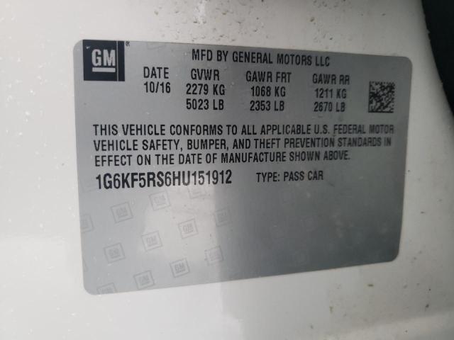 2017 CADILLAC CT6 PREMIU - 1G6KF5RS6HU151912
