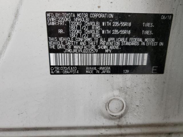 2018 TOYOTA RAV4 HV LI - JTMDJREV9JD232579