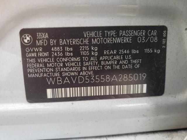 WBAVD53558A285019 BMW 335 XI