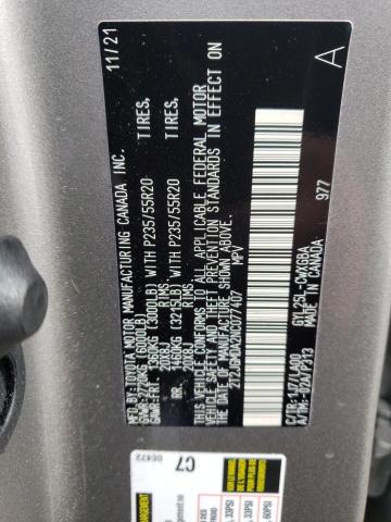 2022 LEXUS RX 450H 2T2JGMDA2NC077407
