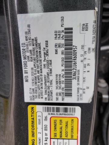 3LN6L2LU6FR600957 Lincoln MKZ