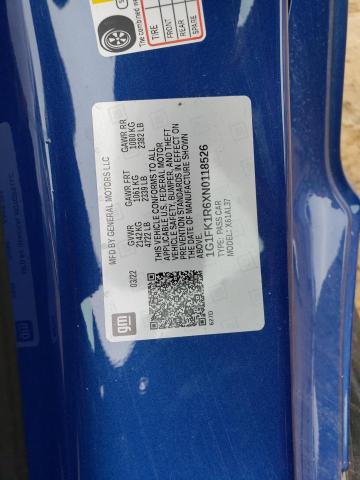 2022 CHEVROLET CAMARO ZL1 - 1G1FK1R6XN0118526