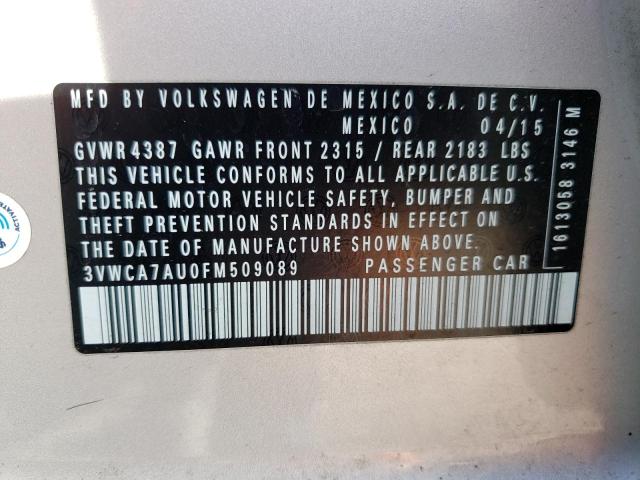 2015 VOLKSWAGEN GOLF SPORT - 3VWCA7AU0FM509089