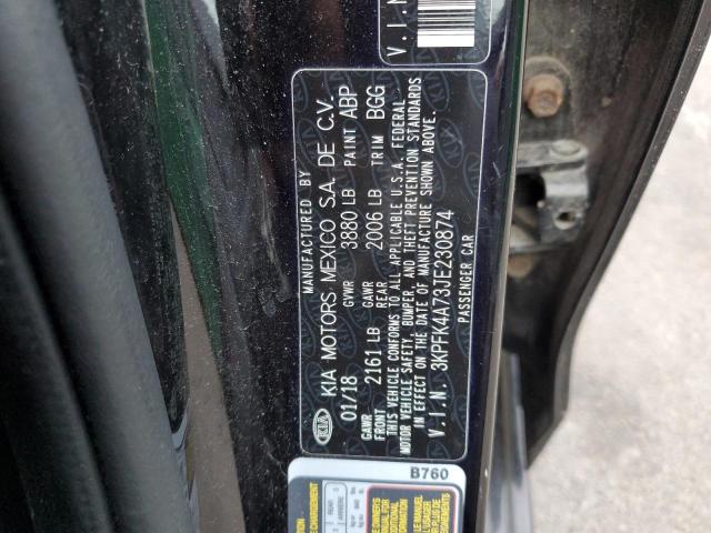 3KPFK4A73JE230874 KIA FORTE LX