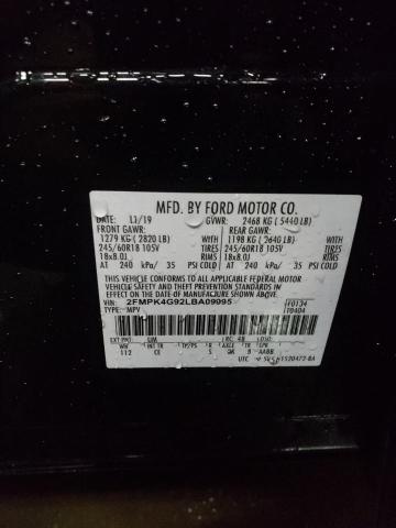 2FMPK4G92LBA09995 2020 FORD EDGE, photo no. 13