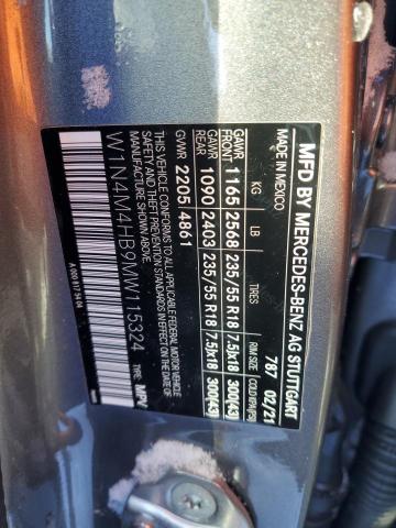 2021 MERCEDES-BENZ GLB 250 4M - W1N4M4HB9MW115324