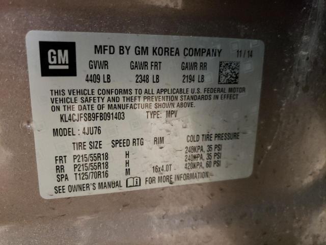 2015 BUICK ENCORE CON - KL4CJFSB9FB091403