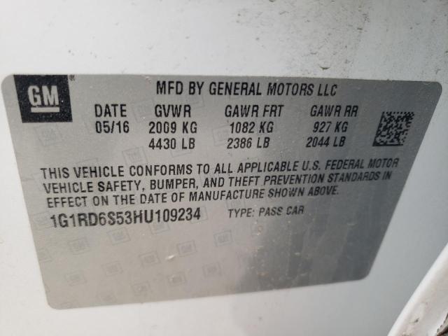 VIN 1G1RD6S53HU109234 2017 Chevrolet Volt, Premier no.12