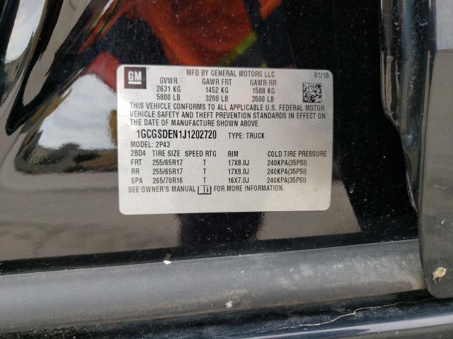 2018 CHEVROLET COLORADO Z - 1GCGSDEN1J1202720