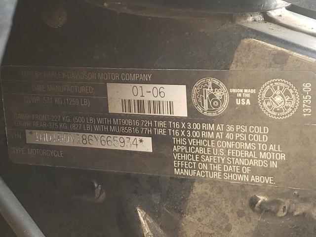 2006 HARLEY-DAVIDSON FLHT - 1HD1DDV186Y665934
