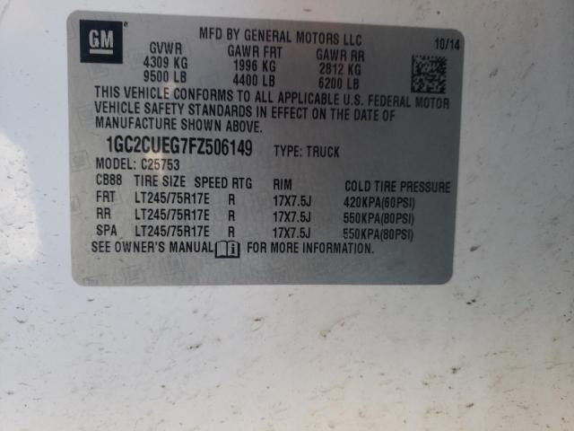 2015 CHEVROLET SILVERADO - 1GC2CUEG7FZ506149