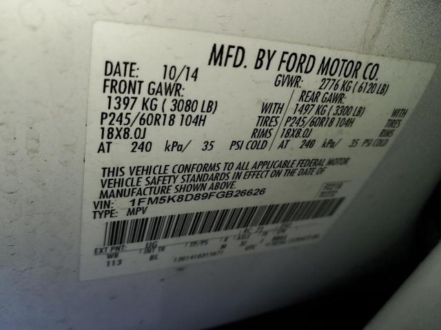 2015 FORD EXPLORER X 1FM5K8D89FGB26626