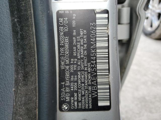 WBAEV53445KM40623 BMW 330 I