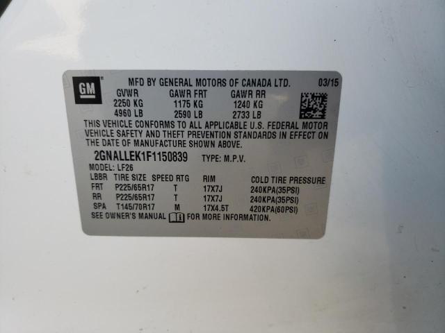 2015 CHEVROLET EQUINOX L - 2GNALLEK1F1150839