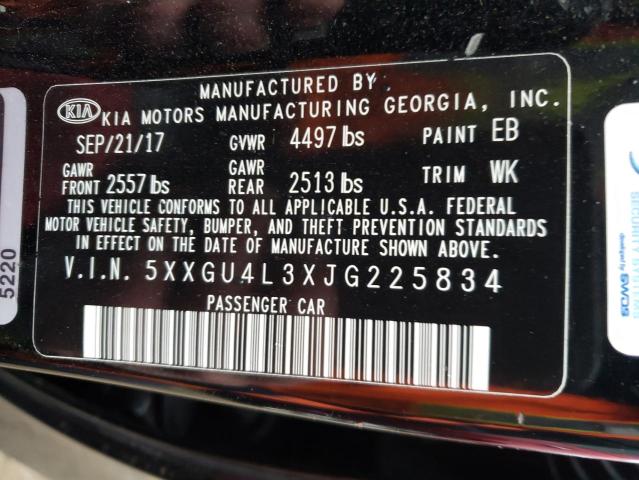 5XXGU4L3XJG225834 KIA OPTIMA EX