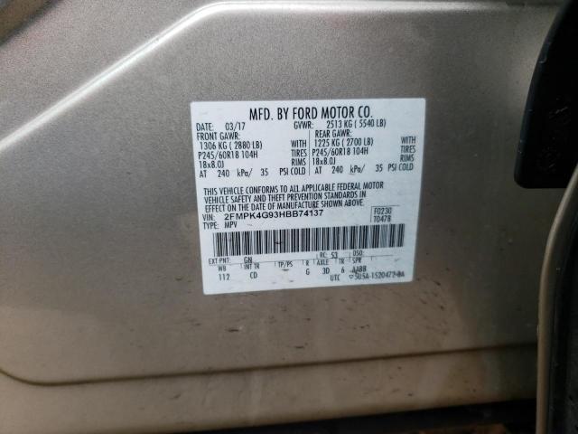 2017 FORD EDGE SE - 2FMPK4G93HBB74137