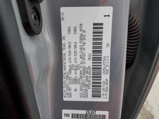 2020 TOYOTA TUNDRA CRE - 5TFDY5F14LX881207