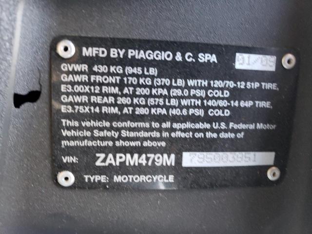 2009 PIAGGIO MP3 250 ZAPM479M795003951