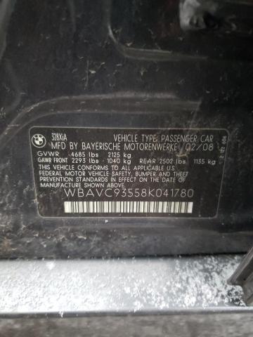 WBAVC93558K041780 BMW 328 XI