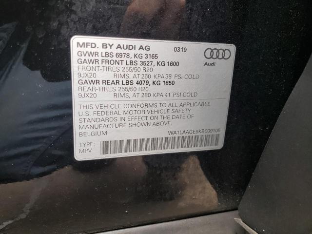 2019 AUDI E-TRON PRE - WA1LAAGE9KB009105