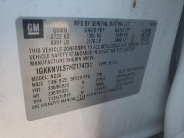 2017 GMC ACADIA ALL 1GKKNVLS7HZ174731