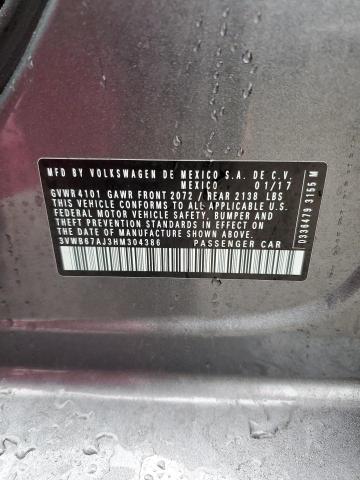 2017 VOLKSWAGEN JETTA SE - 3VWB67AJ3HM304386