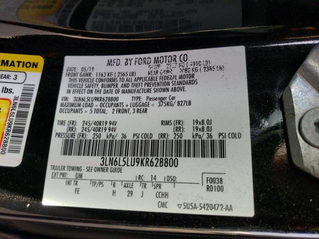 3LN6L5LU9KR628800 Lincoln MKZ
