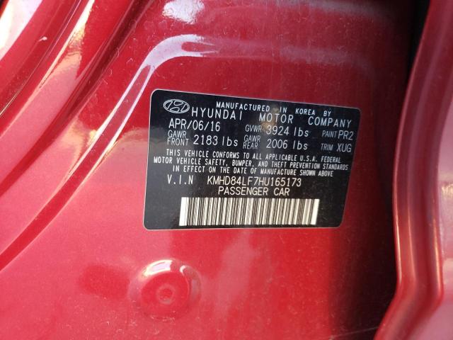 2017 HYUNDAI ELANTRA SE - KMHD84LF7HU165173