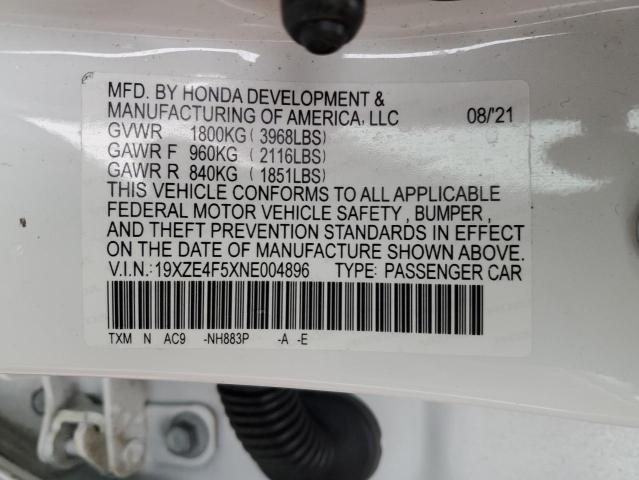 2022 HONDA INSIGHT EX - 19XZE4F5XNE004896