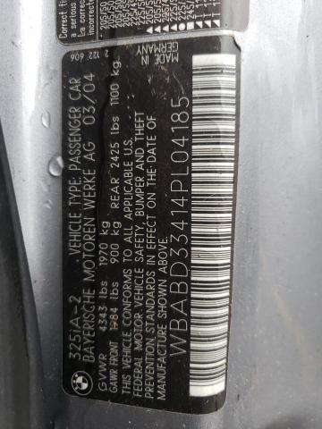 WBABD33414PL04185 BMW 325 CI