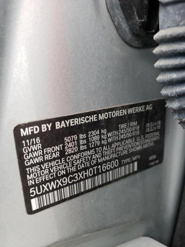 5UXWX9C3XH0T16600 BMW X3 Xdrive28i