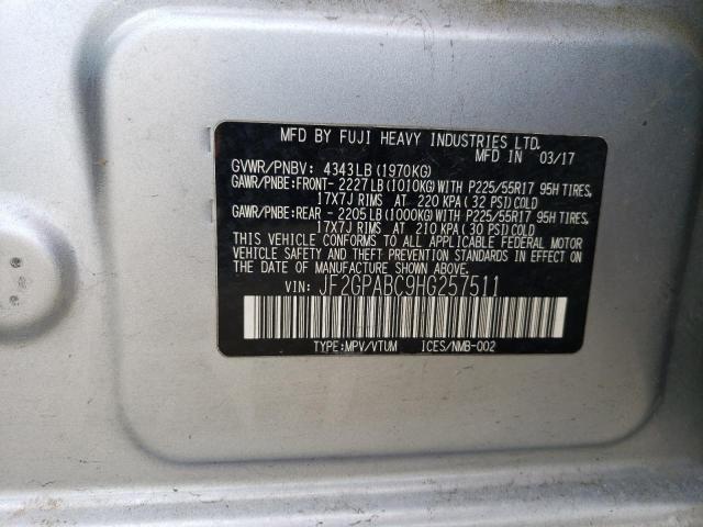 JF2GPABC9HG257511 Subaru Crosstrek Premium