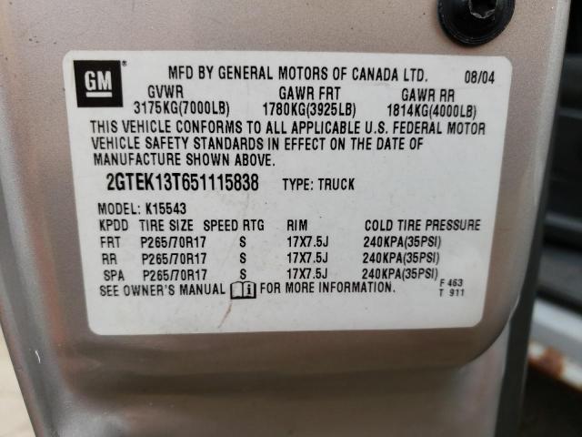 2GTEK13T651115838 GMC New Sierra K1500