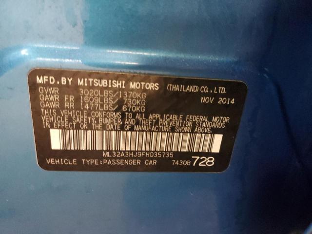 2015 MITSUBISHI MIRAGE DE - ML32A3HJ9FH035735
