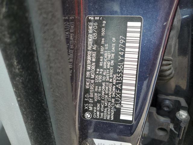 5UXFA13536LY47797 BMW X5 3.0I