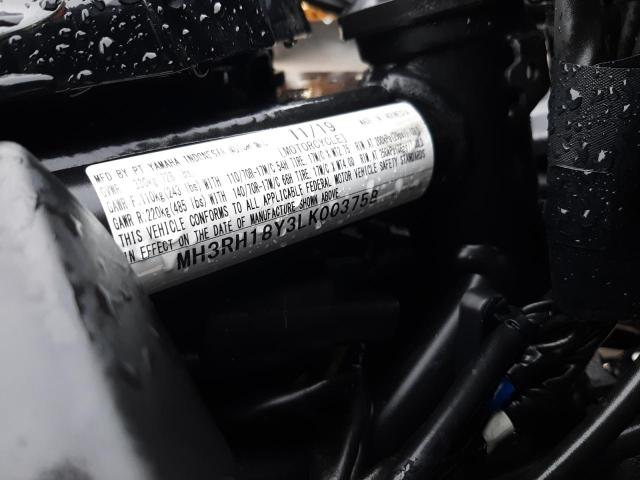 2020 YAMAHA YZFR3 A MH3RH18Y3LK003758
