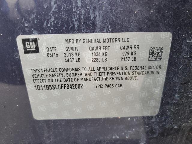 2015 CHEVROLET MALIBU LS 1G11B5SL0FF342002