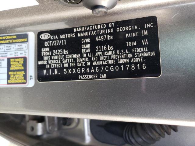5XXGR4A67CG017816 KIA OPTIMA SX