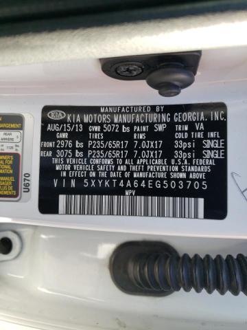 5XYKT4A64EG503705 KIA SORENTO LX