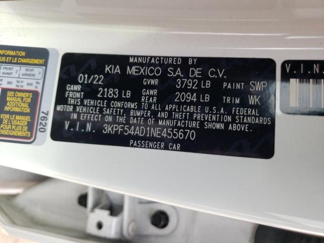3KPF54AD1NE455670 KIA Forte Gt Line