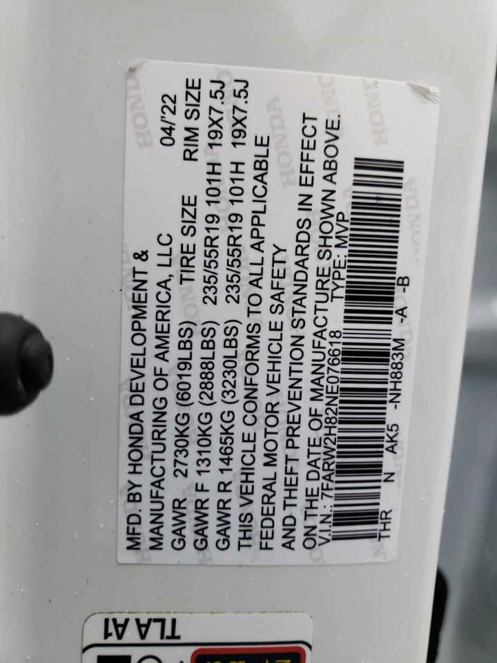 NCS104944 HONDA CRV 2022
