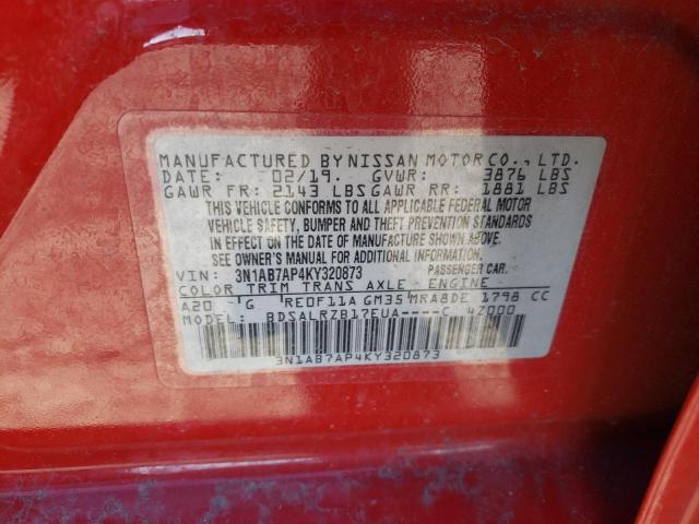 3N1AB7AP4KY320873 Nissan SENTRA S